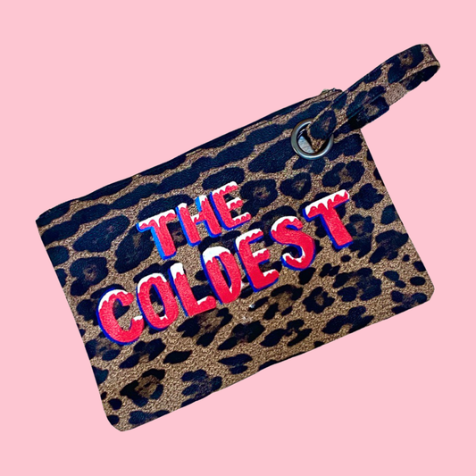 THE COLDEST!  HAND PAINTED LARGE ZIPPER CASE