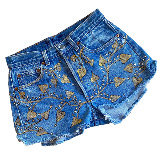 GOLD VINE STAINED GLASS SHORTS