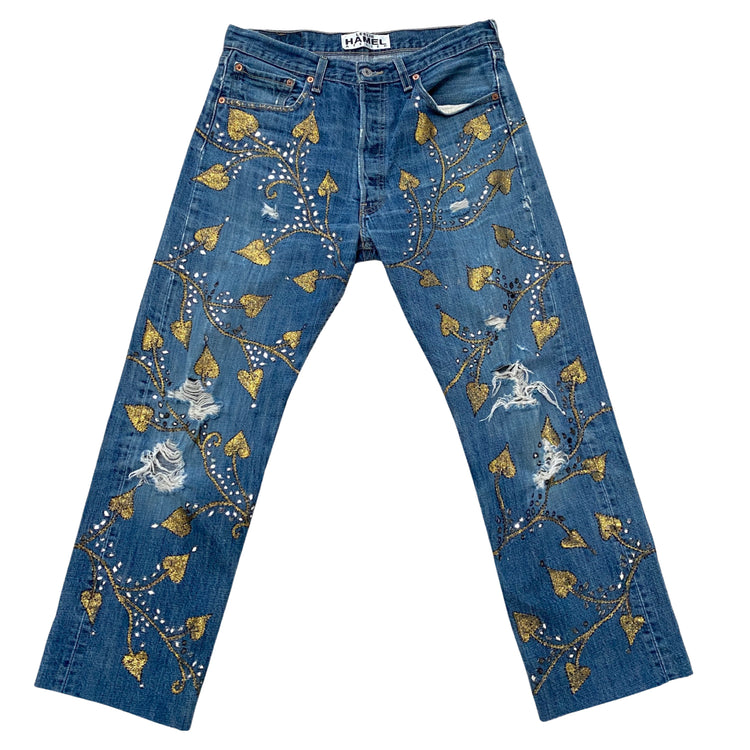 ZE GOLD VINE STAINED GLASS JEANS