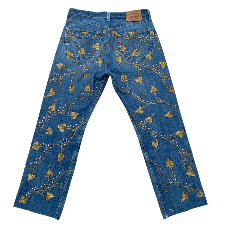 ZE GOLD VINE STAINED GLASS JEANS
